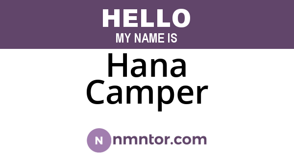 Hana Camper
