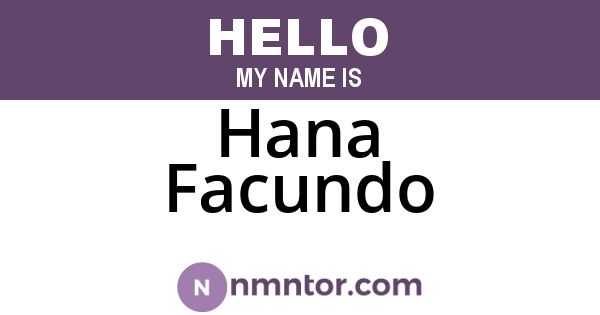 Hana Facundo