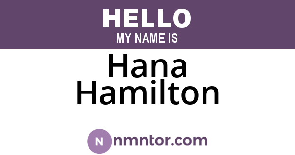 Hana Hamilton