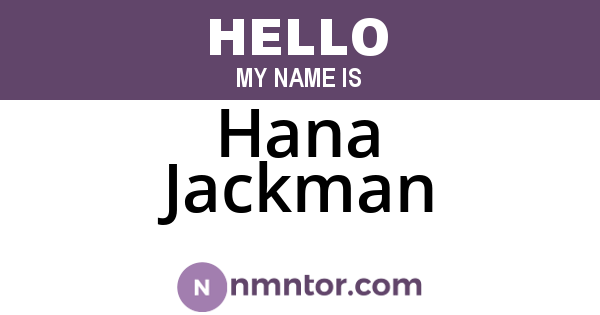 Hana Jackman