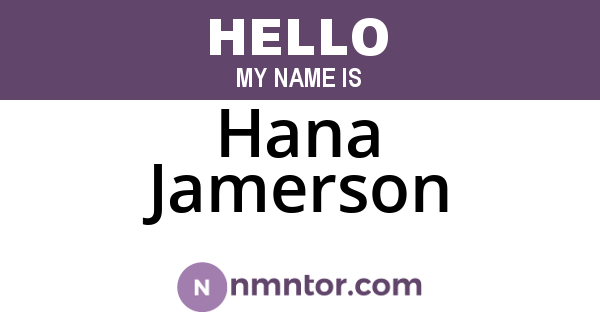 Hana Jamerson