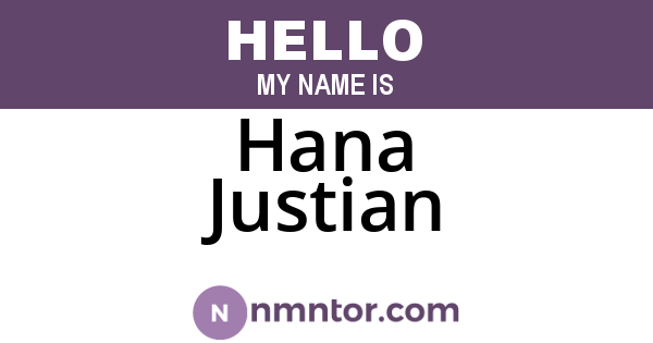 Hana Justian