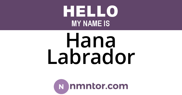 Hana Labrador
