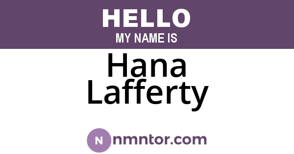 Hana Lafferty