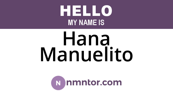 Hana Manuelito