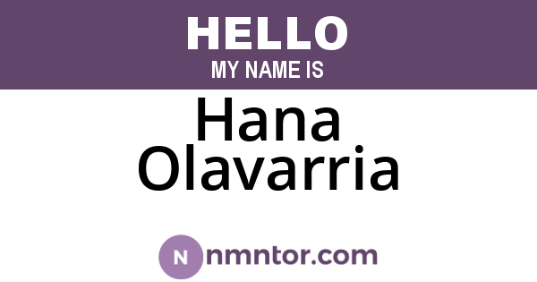 Hana Olavarria