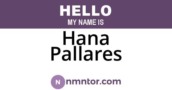 Hana Pallares