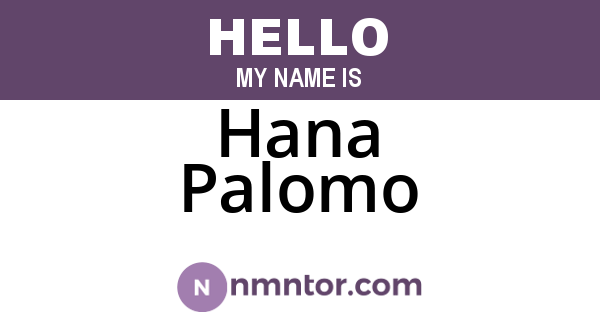 Hana Palomo
