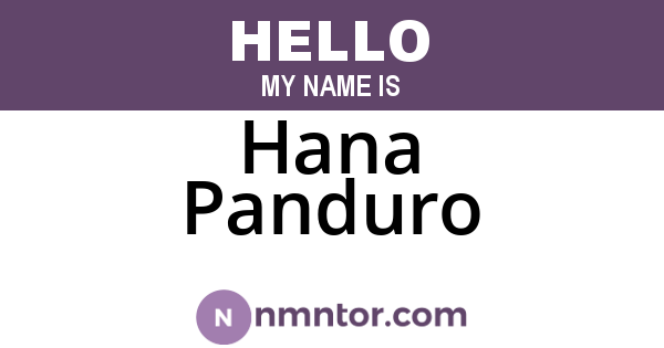 Hana Panduro