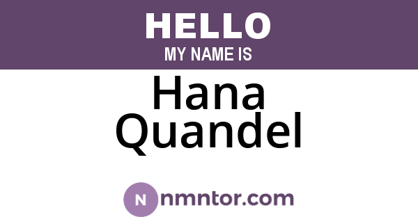 Hana Quandel