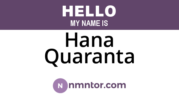Hana Quaranta