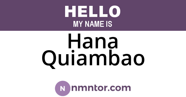 Hana Quiambao