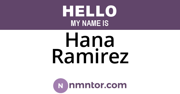 Hana Ramirez