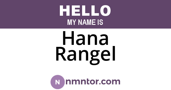 Hana Rangel