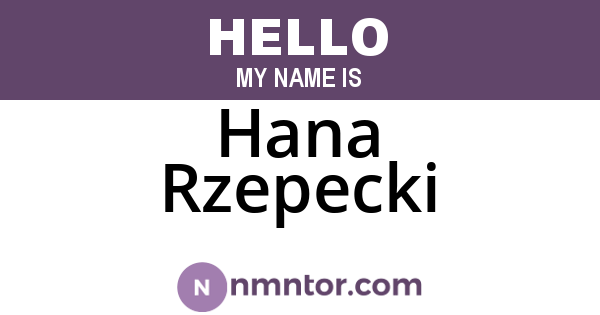 Hana Rzepecki