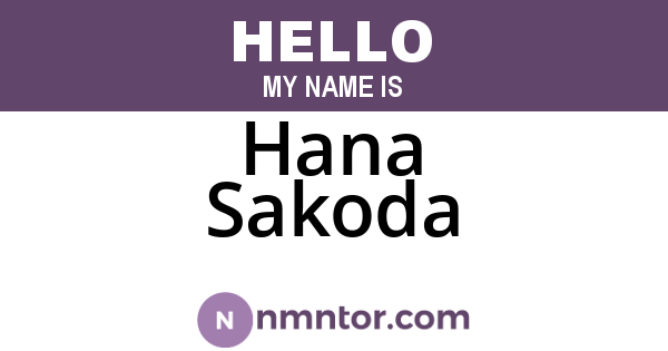 Hana Sakoda
