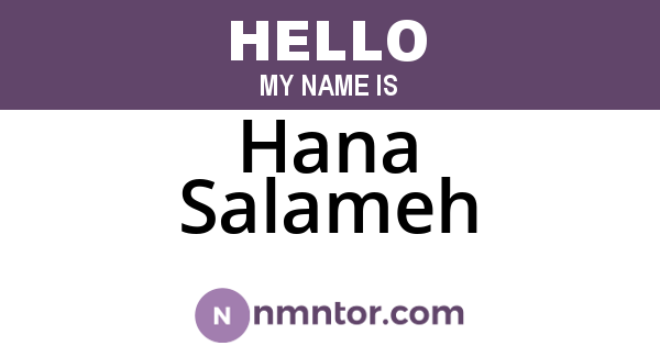 Hana Salameh