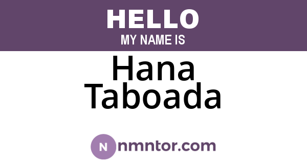 Hana Taboada