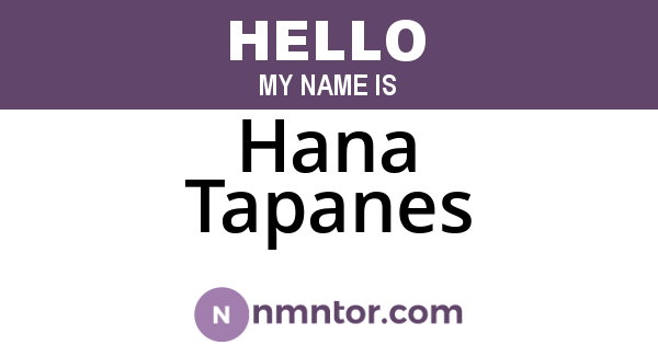 Hana Tapanes