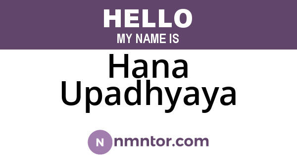 Hana Upadhyaya