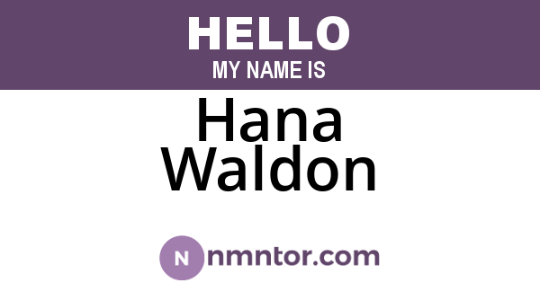 Hana Waldon