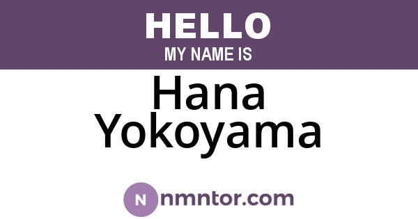 Hana Yokoyama