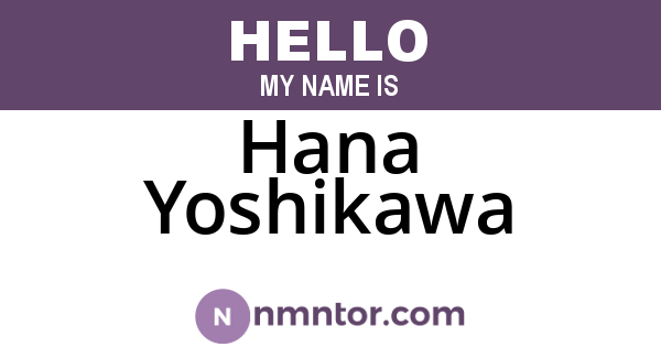 Hana Yoshikawa