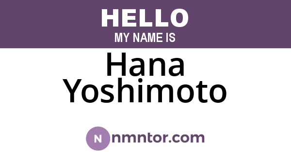 Hana Yoshimoto