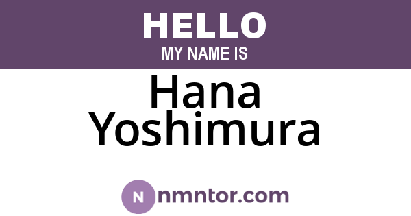 Hana Yoshimura