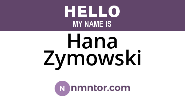 Hana Zymowski