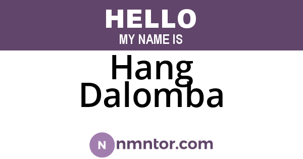 Hang Dalomba