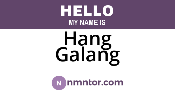 Hang Galang