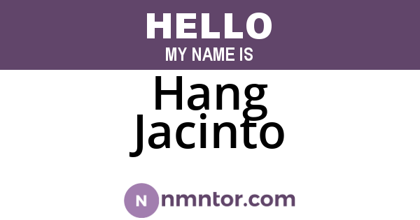 Hang Jacinto