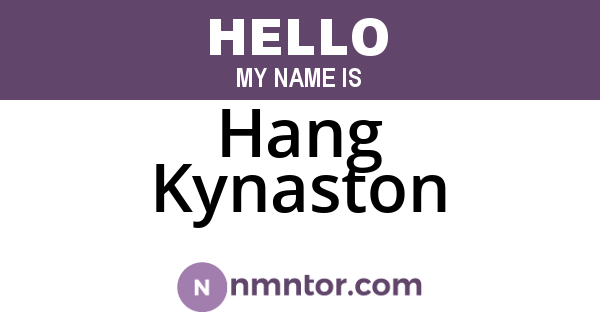 Hang Kynaston