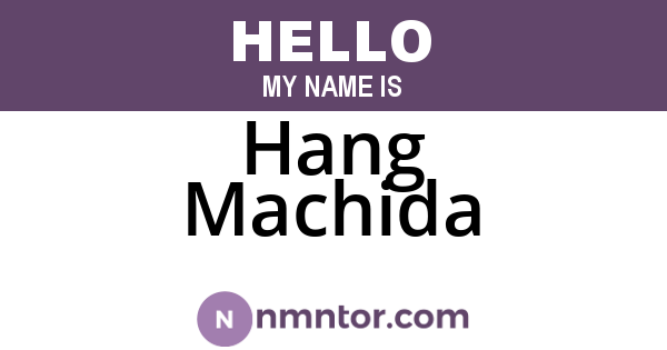 Hang Machida