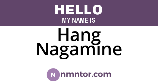 Hang Nagamine