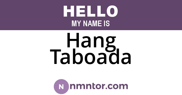 Hang Taboada