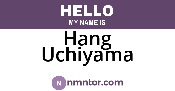 Hang Uchiyama