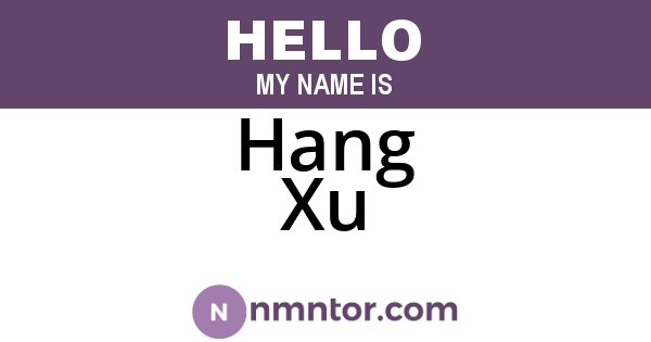 Hang Xu