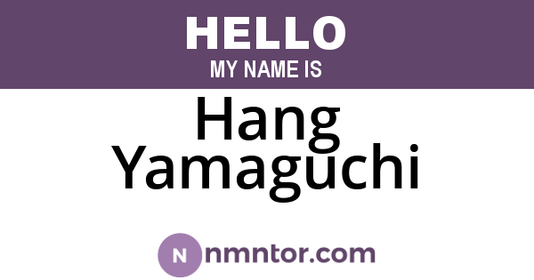 Hang Yamaguchi