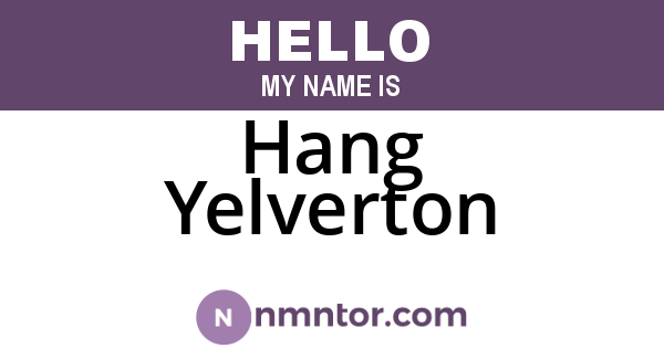 Hang Yelverton