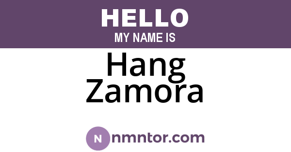Hang Zamora