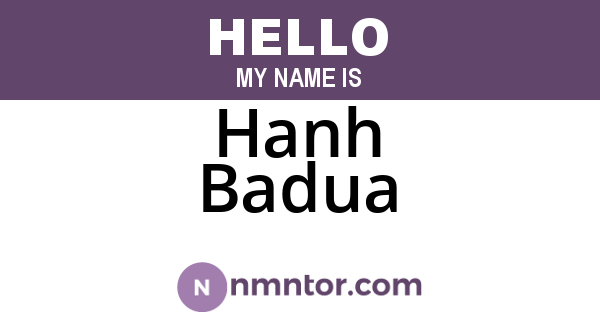 Hanh Badua