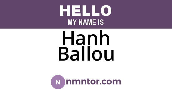 Hanh Ballou