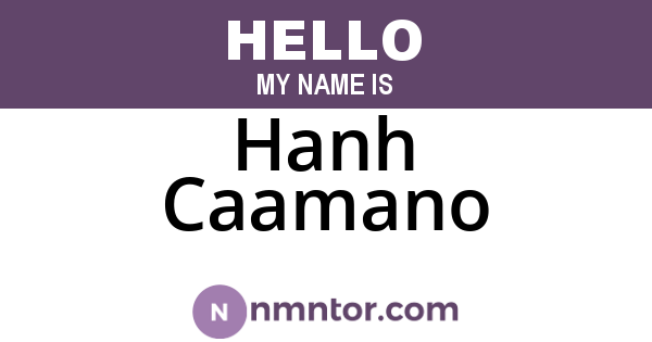 Hanh Caamano