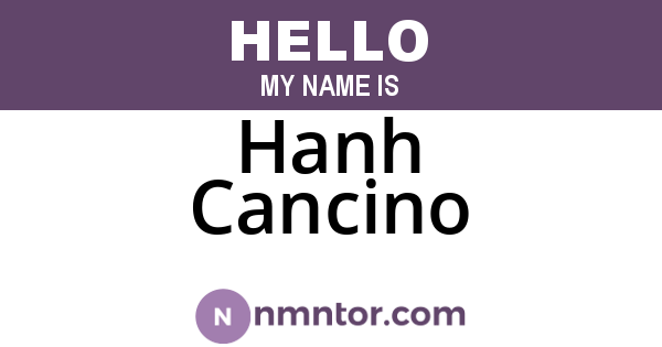 Hanh Cancino