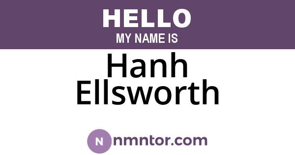 Hanh Ellsworth