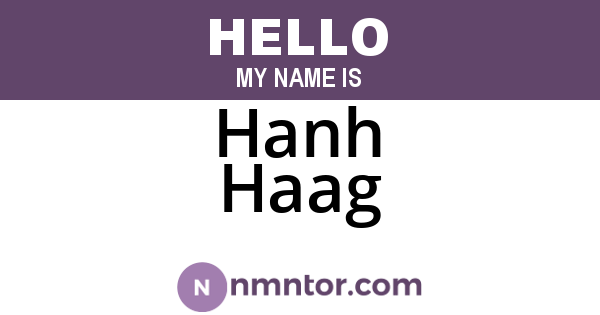 Hanh Haag