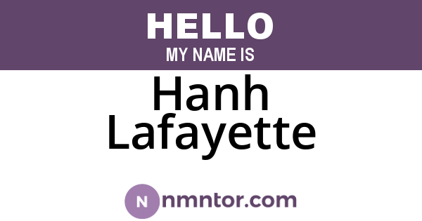 Hanh Lafayette
