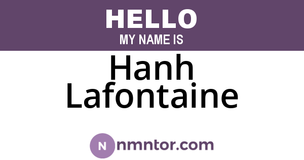 Hanh Lafontaine